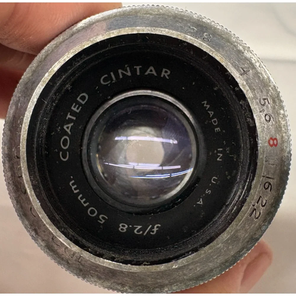 Argus C-Four Coated Cintar 50mm F2.8 Vintage Camera Lens Detached Untested